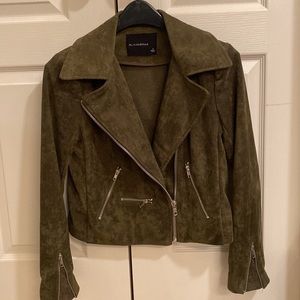 Olivaceous suede-like jacket. Like new!